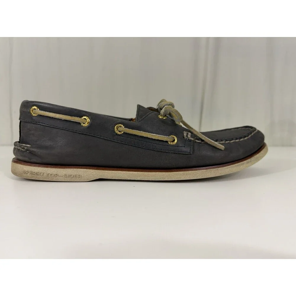 Sperry Topsiders Gold Cup Original 2-Eye Boat Shoe Navy Sz 11M Preppy Lawn Party